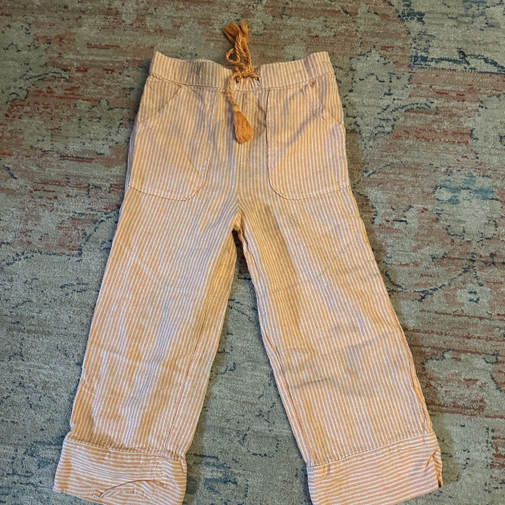 Copper Key Orange and White Casual Bottoms